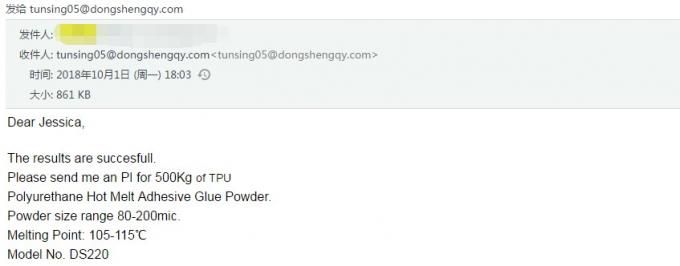 Beyaz PA Sıcak Erime Yapışkan Toz Sıcak Erime Tozu Güçlü Bağlama Etkisi 2